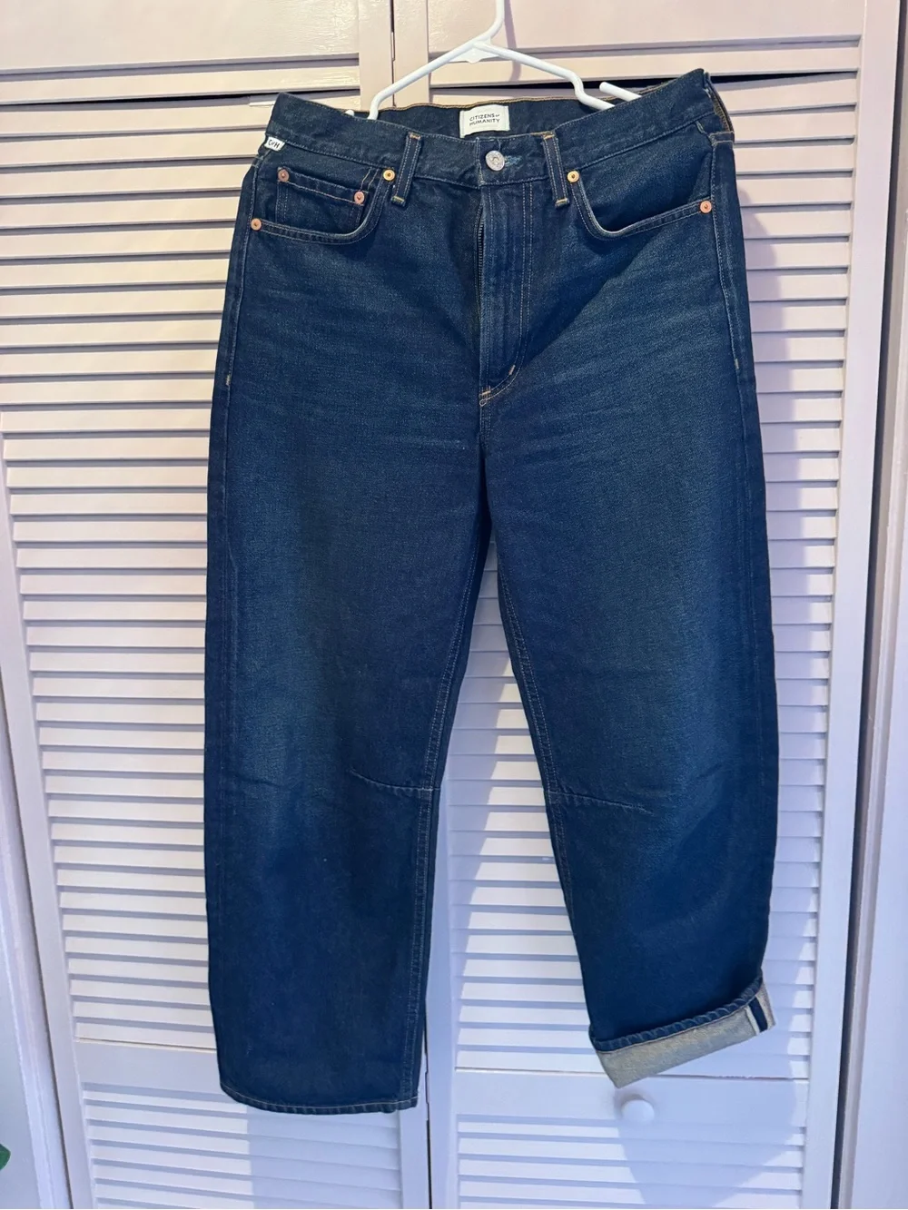 Vince Miro Long Relaxed slight barrel Jeans in Medina Blue - Picture 3 of 5